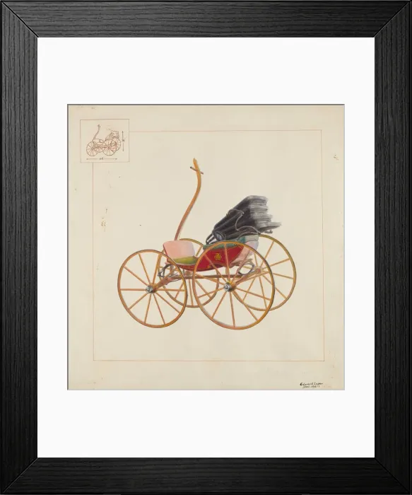 Framed Print : Baby Carriage, c. 1937. Creator: Edward L Loper Framed Print : Baby Carriage, c. 1937. Creator: Edward L Loper