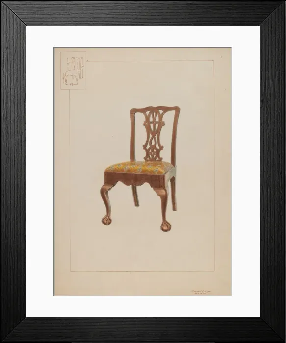 Framed Print : Chair, c. 1937. Creator: Edward L Loper Framed Print : Chair, c. 1937. Creator: Edward L Loper