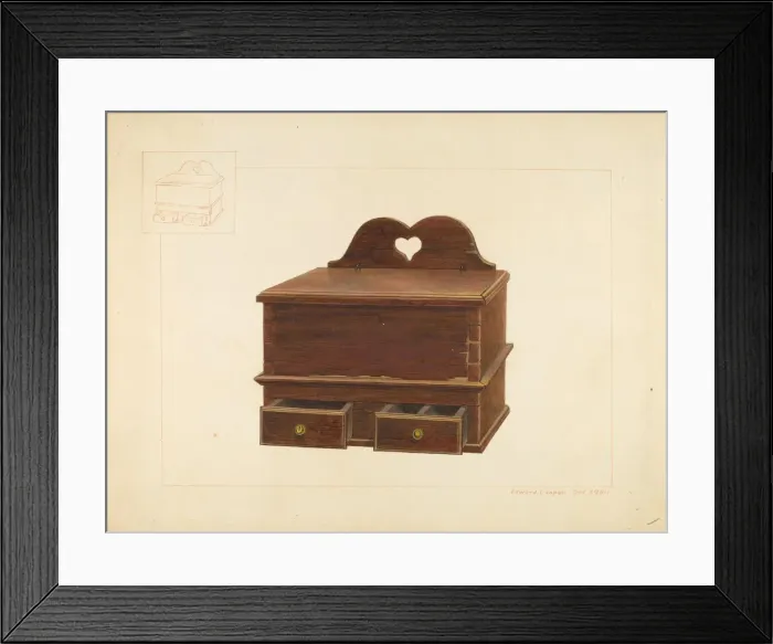 Framed Print : Cabinet Spice Box, c. 1938. Creator: Edward L Loper Framed Print : Cabinet Spice Box, c. 1938. Creator: Edward L Loper