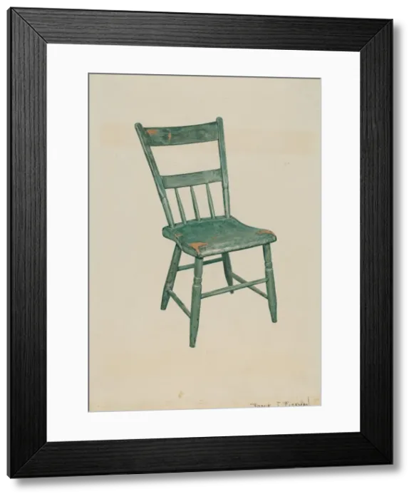 Framed Print : Chair, c. 1938. Creator: Frank Eiseman Framed Print : Chair, c. 1938. Creator: Frank Eiseman