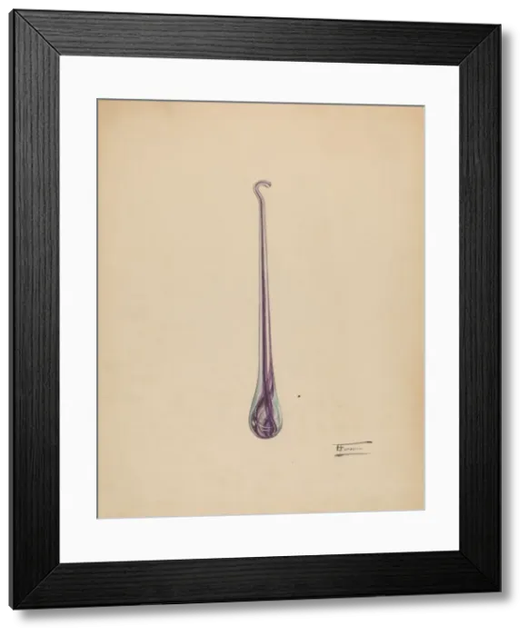 Framed Print : Button Hook, c. 1938. Creator: Frank Fumagalli Framed Print : Button Hook, c. 1938. Creator: Frank Fumagalli