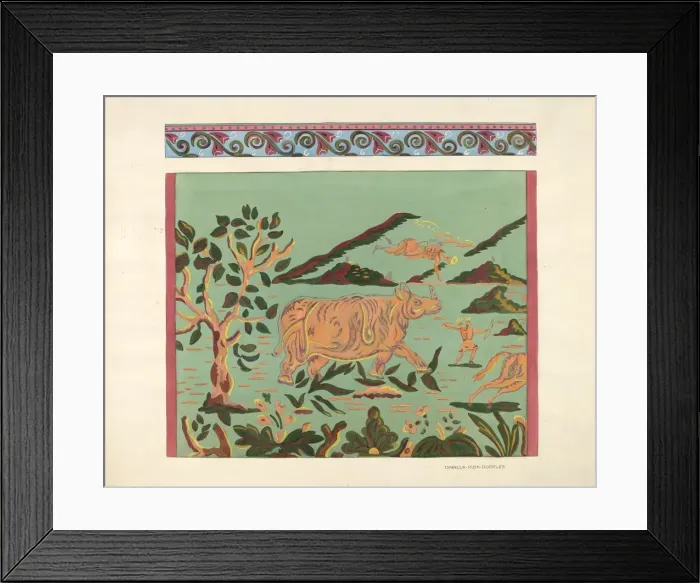 Framed Print : Bandbox Design - Rhino, 1935 / 1942. Creator: Isabella Ruth Doerfler Framed Print : Bandbox Design - Rhino, 1935 / 1942. Creator: Isabella Ruth Doerfler