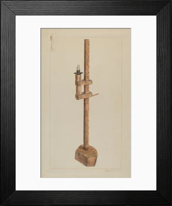 Framed Print : Candle Stand, c. 1937. Creator: Edward L Loper Framed Print : Candle Stand, c. 1937. Creator: Edward L Loper