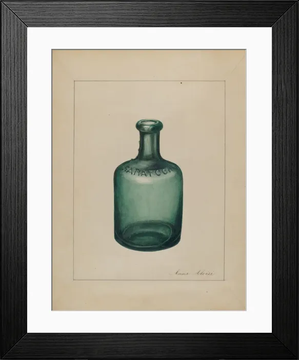Framed Print : Bottle (For Spring Water), c. 1936. Creator: John Fisk Framed Print : Bottle (For Spring Water), c. 1936. Creator: John Fisk