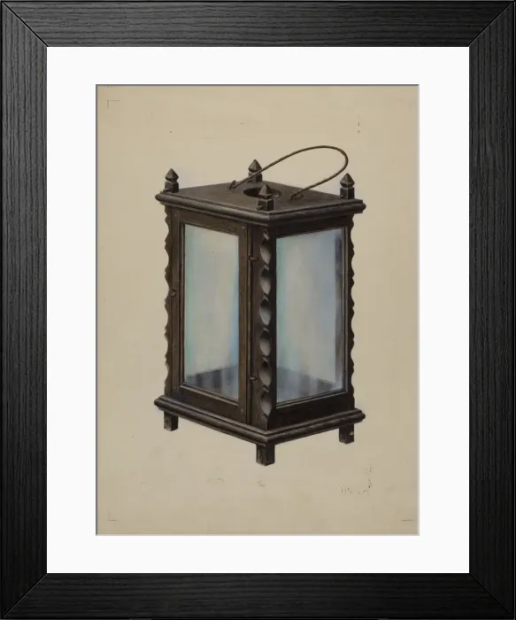 Framed Print : Candle Lantern, c. 1939. Creator: Samuel W. Ford Framed Print : Candle Lantern, c. 1939. Creator: Samuel W. Ford
