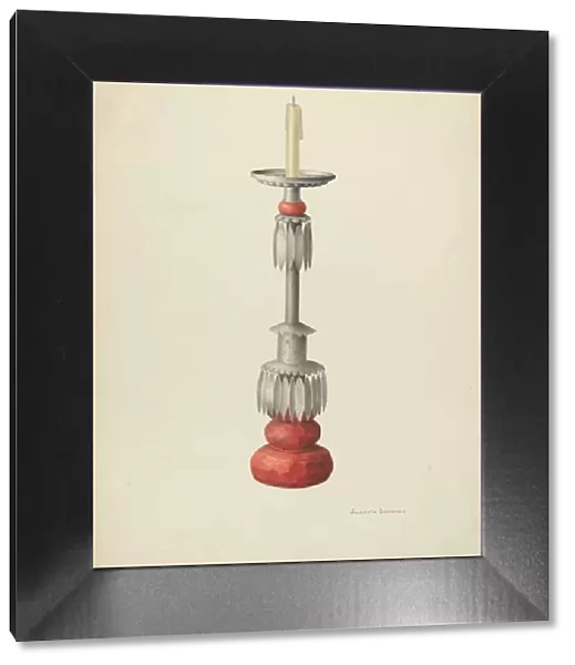 Candlestick (One of a Pair), c. 1941. Creator: Juanita Donahoo