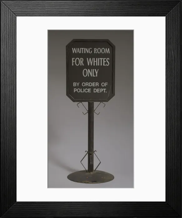 Framed Print : Sign from segregated railroad station, ca. 1930s. Creator: Unknown Framed Print : Sign from segregated railroad station, ca. 1930s. Creator: Unknown