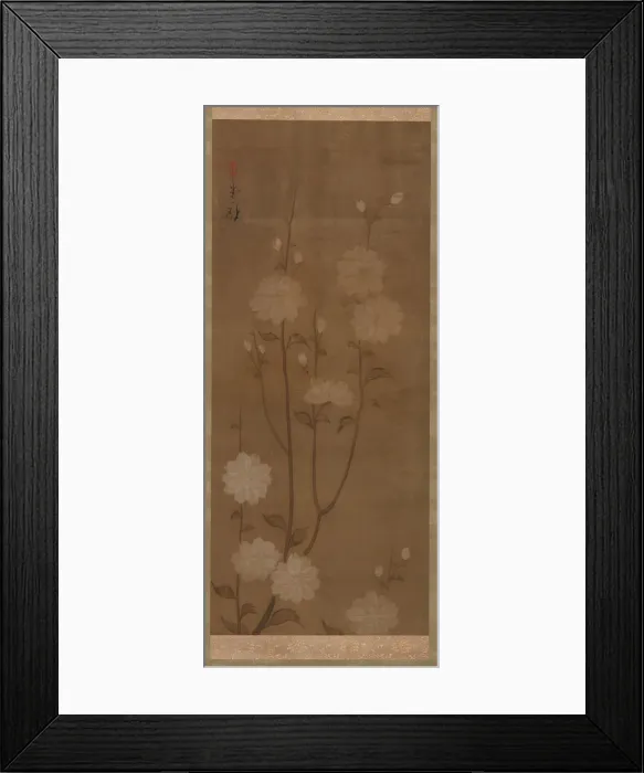 Framed Print : Drooping cherry branches in blossom, Edo period, mid 18th-early 19th century Framed Print : Drooping cherry branches in blossom, Edo period, mid 18th-early 19th century
