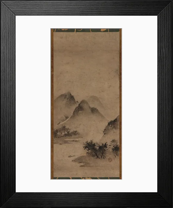 Framed Print : Landscape, Muromachi period, 16th century. Creator: Kano Motonobu Framed Print : Landscape, Muromachi period, 16th century. Creator: Kano Motonobu