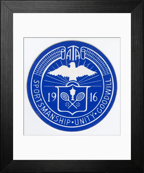 Framed Print : Sticker for the American Tennis Association owned by Althea Gibson, late 20th century Framed Print : Sticker for the American Tennis Association owned by Althea Gibson, late 20th century