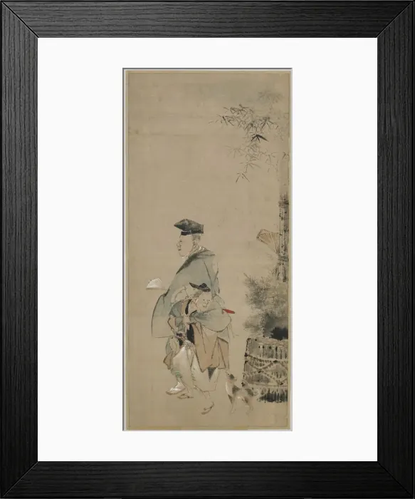 Framed Print : Two Entertainers Strolling on the New Year, Edo period, ca. 1798-1801. Creator: Hokusai Framed Print : Two Entertainers Strolling on the New Year, Edo period, ca. 1798-1801. Creator: Hokusai