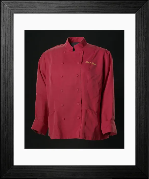 Framed Print : Chef jacket worn by Leah Chase, ca. 2012. Creator: Chefwear Framed Print : Chef jacket worn by Leah Chase, ca. 2012. Creator: Chefwear