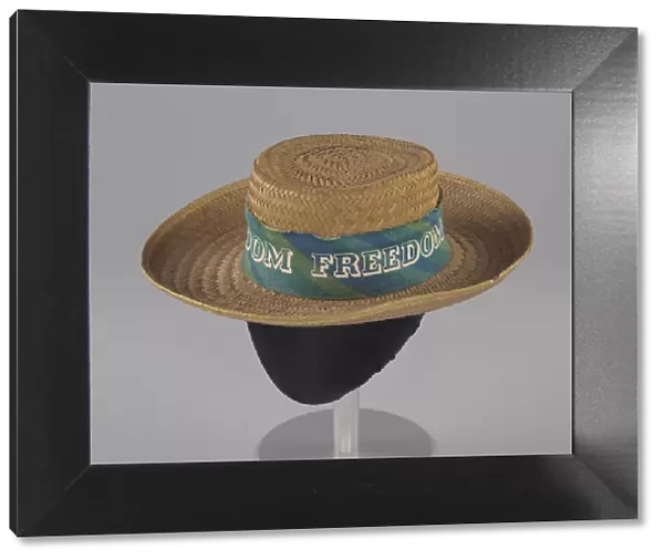 Straw hat worn during the 1966 March Against Fear, 1966. Creator: Unknown