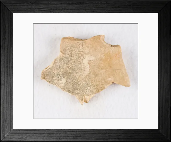 Framed Print : Inscribed bone fragment ('oracle bone'), Late Shang dynasty, ca. 1300-1050 BCE Framed Print : Inscribed bone fragment ('oracle bone'), Late Shang dynasty, ca. 1300-1050 BCE