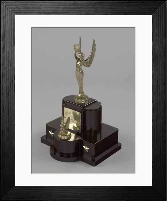 Framed Print : Trophy awarded to the Texas Southern University Debate Team, 1967. Creator: A. C Framed Print : Trophy awarded to the Texas Southern University Debate Team, 1967. Creator: A. C