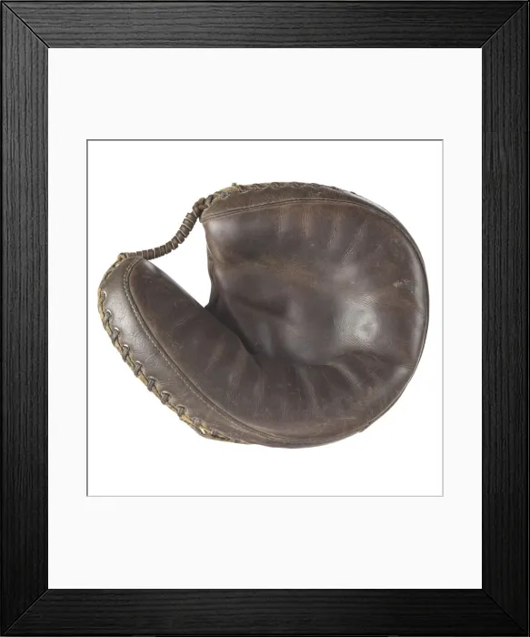 Framed Print : Catchers mitt used by Roy Campanella, ca. 1950. Creator: Unknown Framed Print : Catchers mitt used by Roy Campanella, ca. 1950. Creator: Unknown