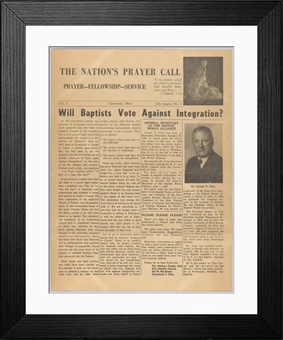 Framed Print : The Nations Prayer Call Vol. 2 No. 4, 1956-1957. Creator: Unknown Framed Print : The Nations Prayer Call Vol. 2 No. 4, 1956-1957. Creator: Unknown