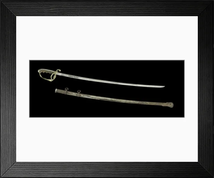 Framed Print : Presentation saber and scabbard used by Colonel Charles Young, 1914-1922. Creator: S. N Framed Print : Presentation saber and scabbard used by Colonel Charles Young, 1914-1922. Creator: S. N