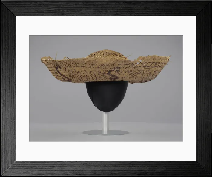 Framed Print : Straw sombrero hat associated with Civil Rights campaign, Camden, Alabama, 1971-1972 Framed Print : Straw sombrero hat associated with Civil Rights campaign, Camden, Alabama, 1971-1972