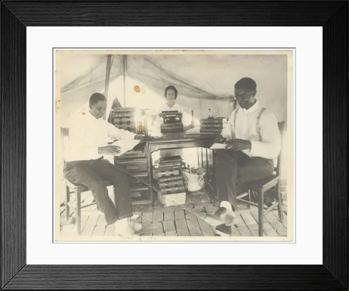 Framed Print : Photograph of B. C. Franklin, I. H. Spears, and Effie Thompson, June 6, 1921 Framed Print : Photograph of B. C. Franklin, I. H. Spears, and Effie Thompson, June 6, 1921