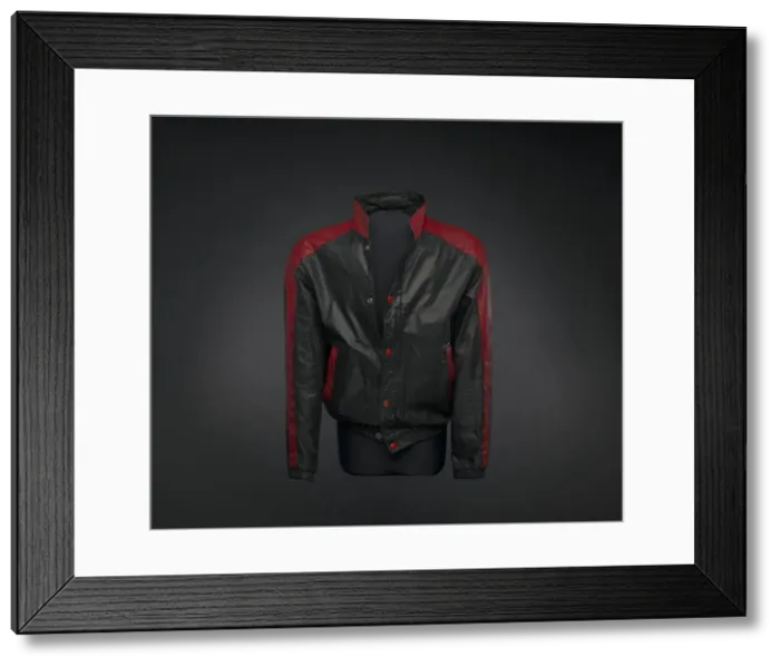 Framed Print : Black and red leather jacket worn by Kurtis Blow, 1981. Creator: Unknown Framed Print : Black and red leather jacket worn by Kurtis Blow, 1981. Creator: Unknown