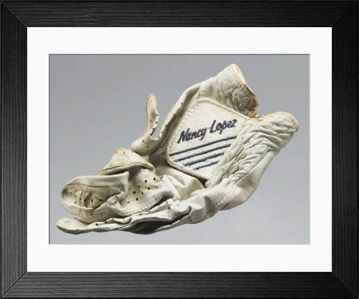 Framed Print : Golf glove belonging to Ethel Funches, late 20th century. Creator: Nancy Lopez Golf Inc Framed Print : Golf glove belonging to Ethel Funches, late 20th century. Creator: Nancy Lopez Golf Inc