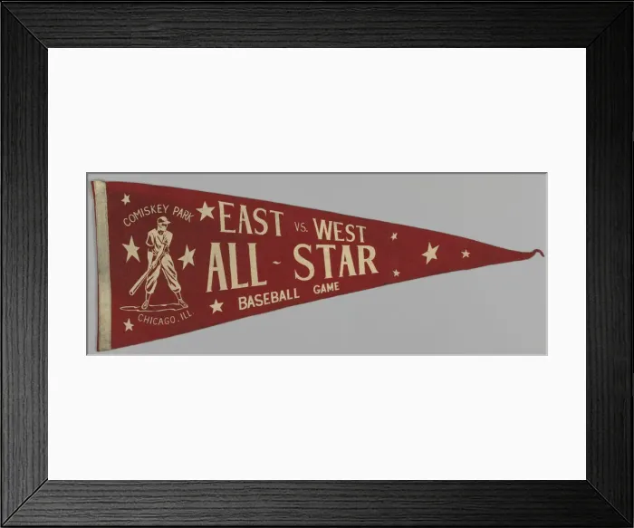 Framed Print : Pennant from a Negro League East vs. West All-Star Game, ca. 1933. Creator: Unknown Framed Print : Pennant from a Negro League East vs. West All-Star Game, ca. 1933. Creator: Unknown