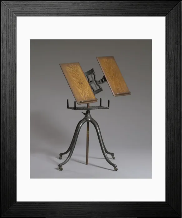 Framed Print : Cast iron dictionary stand used by Rev. Florence Spearing Randolph, ca. 1915 Framed Print : Cast iron dictionary stand used by Rev. Florence Spearing Randolph, ca. 1915