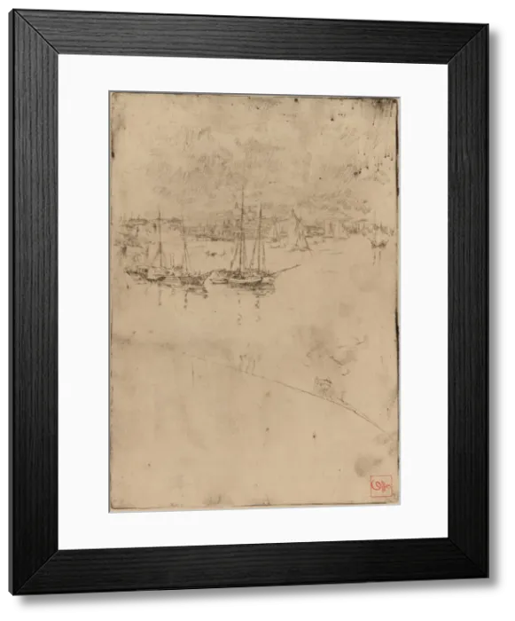 Framed Print : The Steamboat, Venice, 1879-1880. Creator: James Abbott McNeill Whistler Framed Print : The Steamboat, Venice, 1879-1880. Creator: James Abbott McNeill Whistler