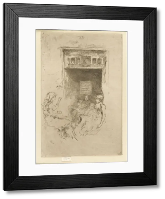 Framed Print : Bead Stringers, 1879-1880. Creator: James Abbott McNeill Whistler Framed Print : Bead Stringers, 1879-1880. Creator: James Abbott McNeill Whistler