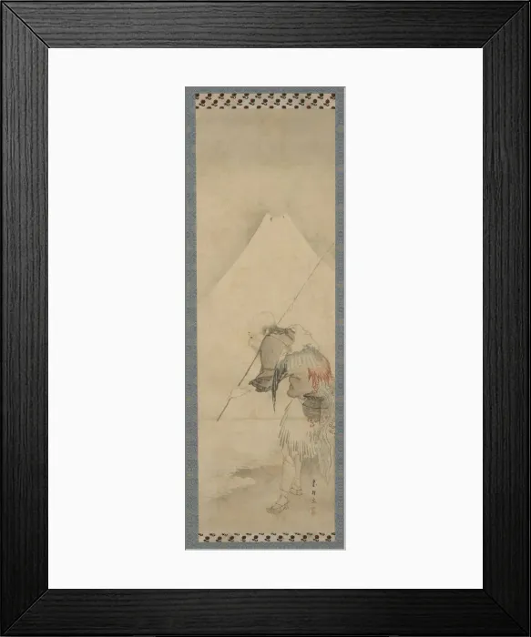 Framed Print : The fisherman Hakuryo and Mount Fuji, Edo period, 1770-1820. Creator: Hishikawa Sori Framed Print : The fisherman Hakuryo and Mount Fuji, Edo period, 1770-1820. Creator: Hishikawa Sori