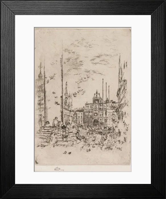 Framed Print : The Piazzetta, 1879-1880. Creator: James Abbott McNeill Whistler Framed Print : The Piazzetta, 1879-1880. Creator: James Abbott McNeill Whistler