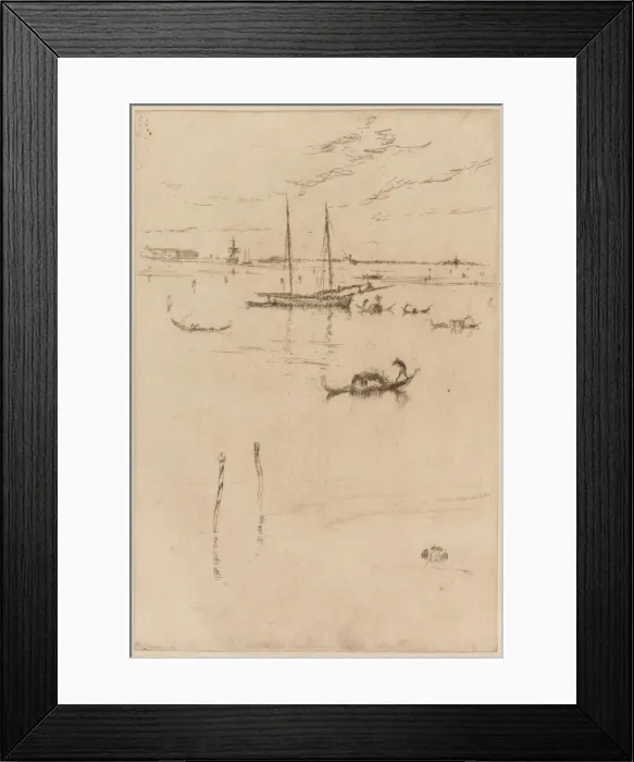 Framed Print : The Little Lagoon, 1879-1880. Creator: James Abbott McNeill Whistler Framed Print : The Little Lagoon, 1879-1880. Creator: James Abbott McNeill Whistler