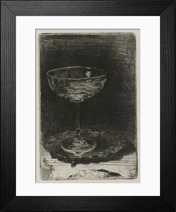 Framed Print : The Wine Glass, 1858. Creator: James Abbott McNeill Whistler Framed Print : The Wine Glass, 1858. Creator: James Abbott McNeill Whistler