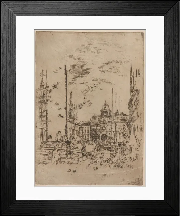 Framed Print : The Piazzetta, 1879-1880. Creator: James Abbott McNeill Whistler Framed Print : The Piazzetta, 1879-1880. Creator: James Abbott McNeill Whistler