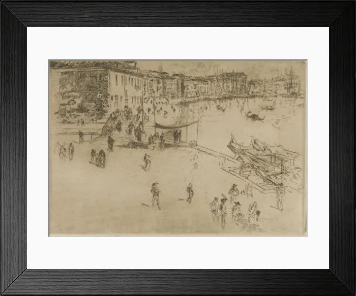 Framed Print : The Riva, No. 2, 1879-1880. Creator: James Abbott McNeill Whistler Framed Print : The Riva, No. 2, 1879-1880. Creator: James Abbott McNeill Whistler