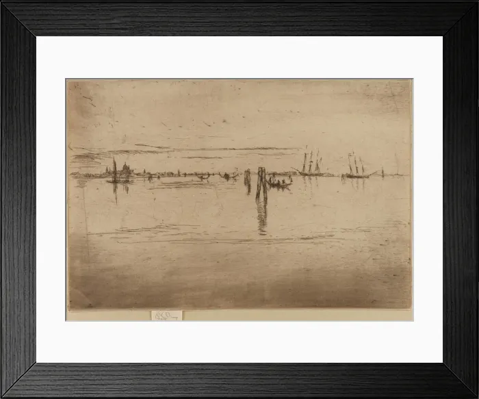 Framed Print : Long Lagoon, 1879-1880. Creator: James Abbott McNeill Whistler Framed Print : Long Lagoon, 1879-1880. Creator: James Abbott McNeill Whistler