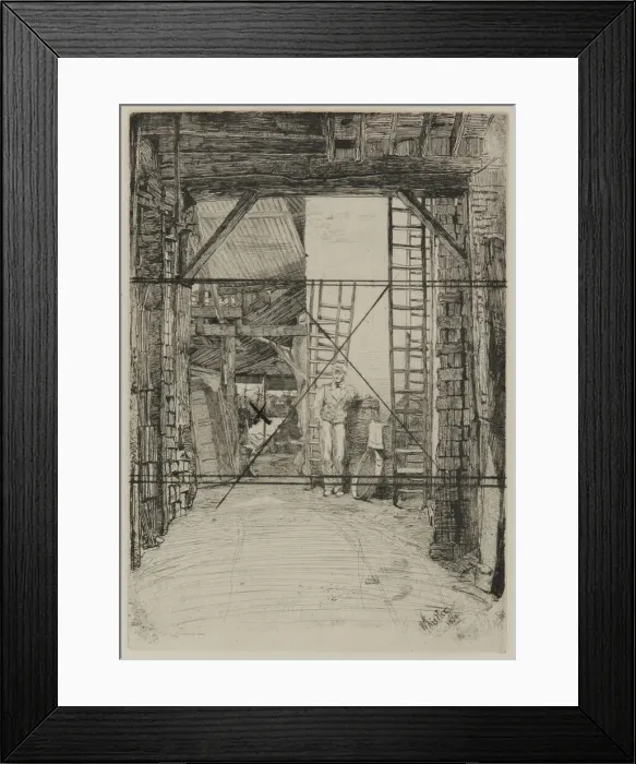 Framed Print : The Lime-Burner, 1859. Creator: James Abbott McNeill Whistler Framed Print : The Lime-Burner, 1859. Creator: James Abbott McNeill Whistler
