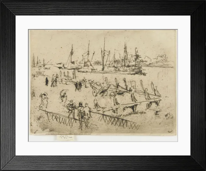 Framed Print : Little Dordrecht, 1884. Creator: James Abbott McNeill Whistler Framed Print : Little Dordrecht, 1884. Creator: James Abbott McNeill Whistler