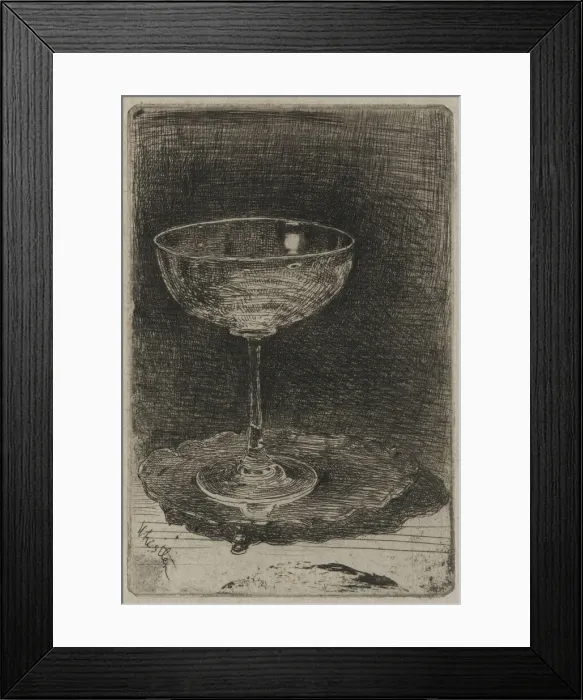 Framed Print : The Wine Glass, 1858. Creator: James Abbott McNeill Whistler Framed Print : The Wine Glass, 1858. Creator: James Abbott McNeill Whistler