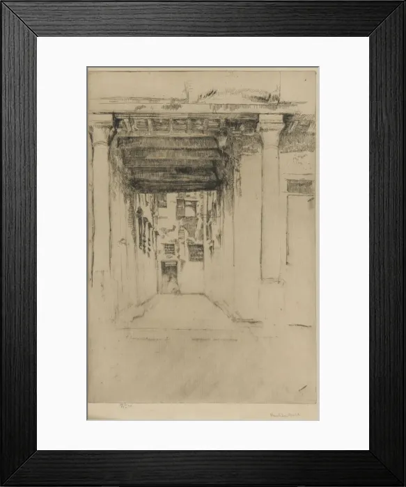 Framed Print : Venetian Court, 1879-1880. Creator: James Abbott McNeill Whistler Framed Print : Venetian Court, 1879-1880. Creator: James Abbott McNeill Whistler