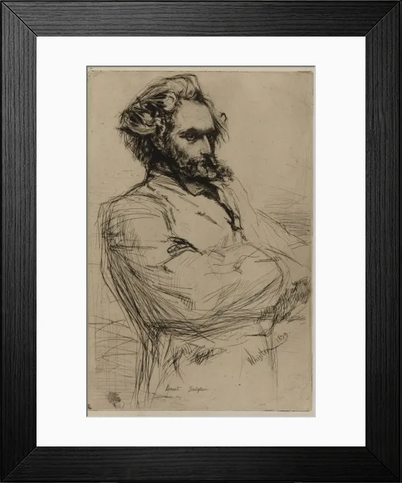 Framed Print : C. L. Drouet, Sculptor, 1859. Creator: James Abbott McNeill Whistler Framed Print : C. L. Drouet, Sculptor, 1859. Creator: James Abbott McNeill Whistler