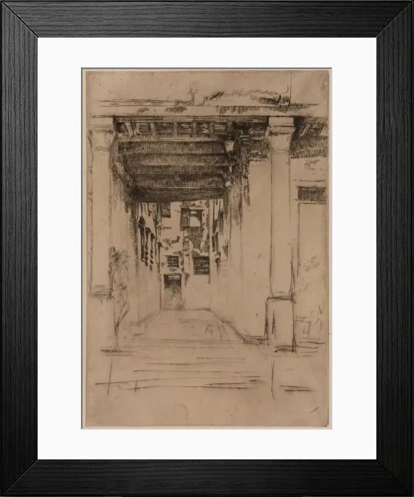 Framed Print : Venetian Court, 1879-1880. Creator: James Abbott McNeill Whistler Framed Print : Venetian Court, 1879-1880. Creator: James Abbott McNeill Whistler