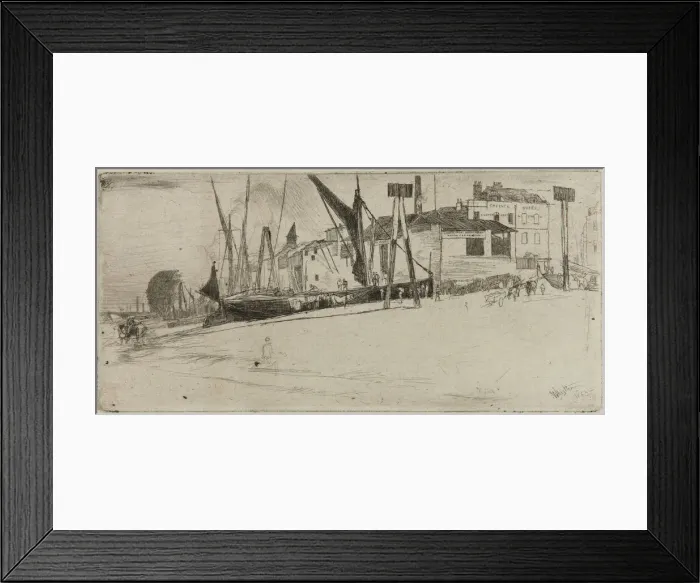 Framed Print : Chelsea Wharf, 1863. Creator: James Abbott McNeill Whistler Framed Print : Chelsea Wharf, 1863. Creator: James Abbott McNeill Whistler