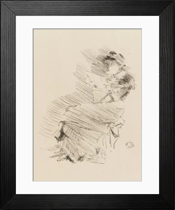 Framed Print : Reading, 1879 and 1887. Creator: James Abbott McNeill Whistler Framed Print : Reading, 1879 and 1887. Creator: James Abbott McNeill Whistler