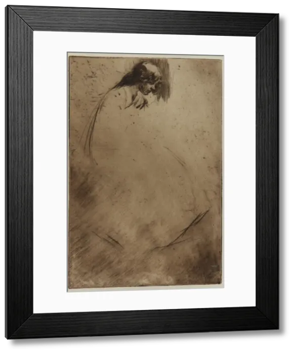 Framed Print : Jos Bent Head, 1861. Creator: James Abbott McNeill Whistler Framed Print : Jos Bent Head, 1861. Creator: James Abbott McNeill Whistler