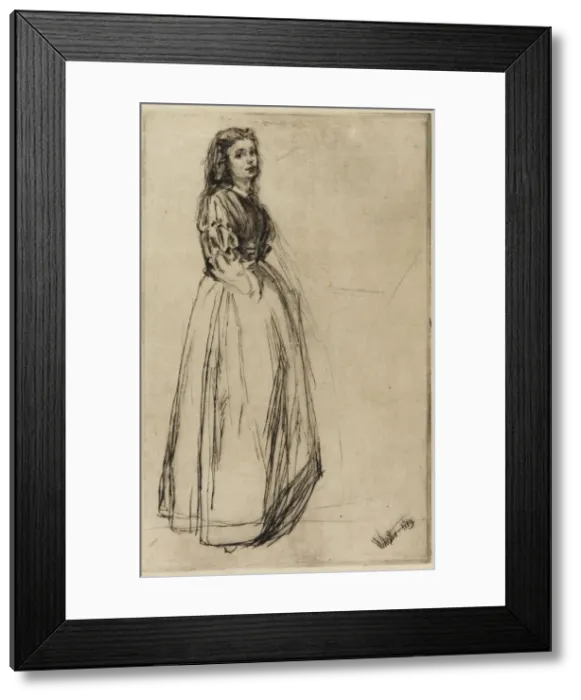Framed Print : Fumette, Standing, 1859. Creator: James Abbott McNeill Whistler Framed Print : Fumette, Standing, 1859. Creator: James Abbott McNeill Whistler