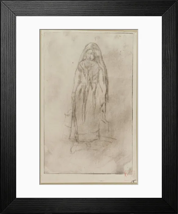 Framed Print : Venetian Water Carrier, 1879-1880. Creator: James Abbott McNeill Whistler Framed Print : Venetian Water Carrier, 1879-1880. Creator: James Abbott McNeill Whistler