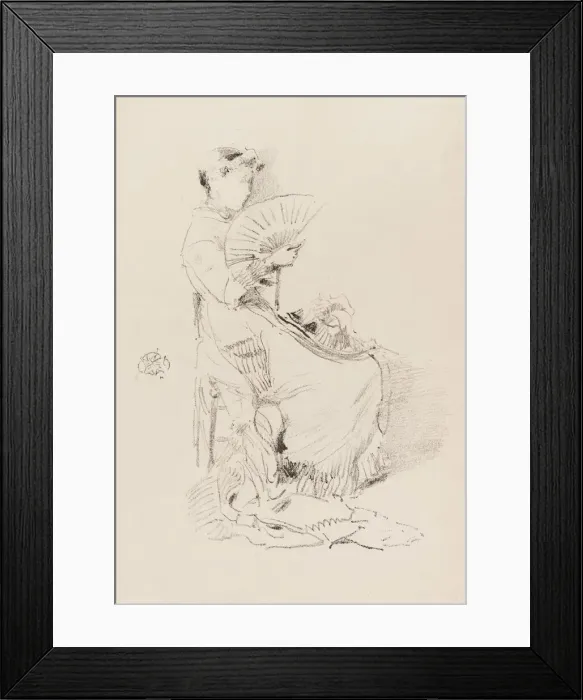 Framed Print : The Fan, 1879. Creator: James Abbott McNeill Whistler Framed Print : The Fan, 1879. Creator: James Abbott McNeill Whistler