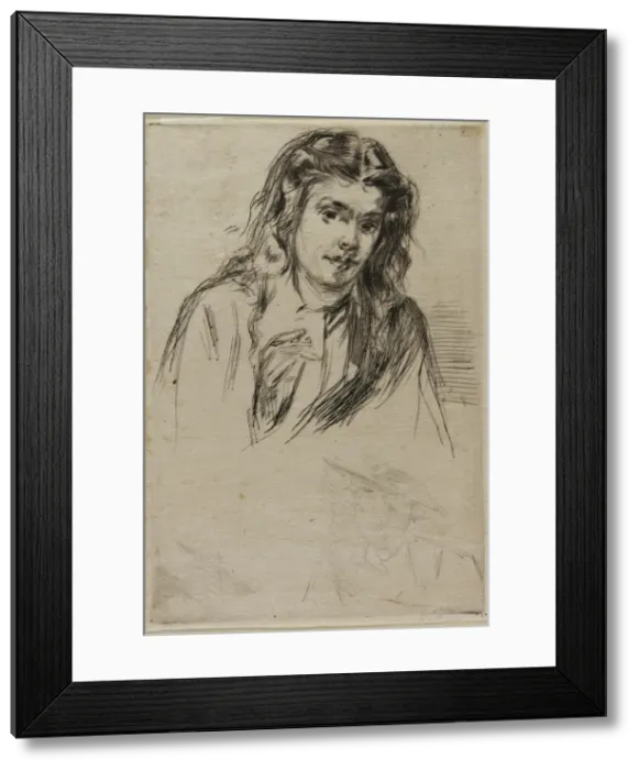 Framed Print : Fumettes Bent Head, 1859. Creator: James Abbott McNeill Whistler Framed Print : Fumettes Bent Head, 1859. Creator: James Abbott McNeill Whistler